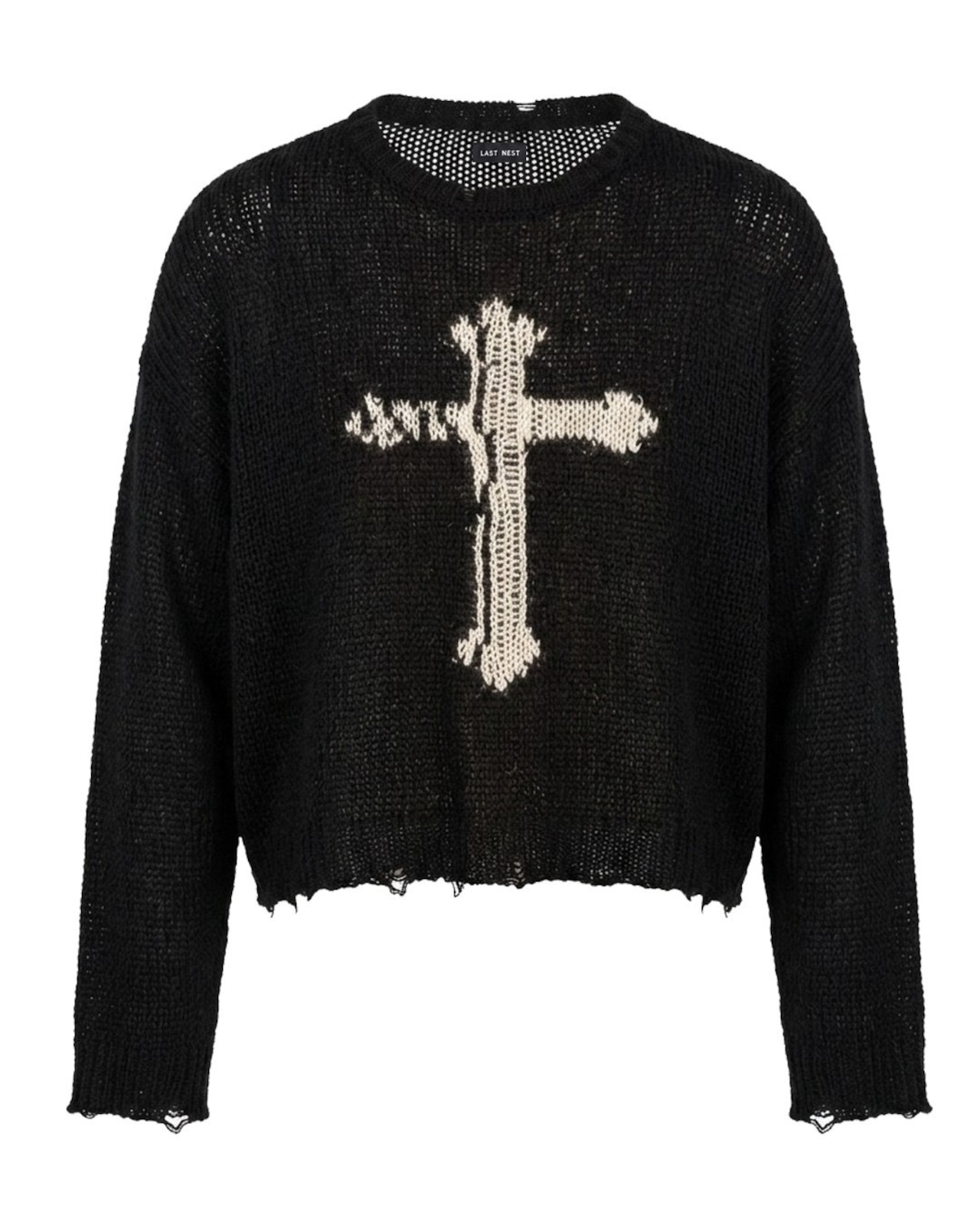 LAST NEST / cross see-through knit