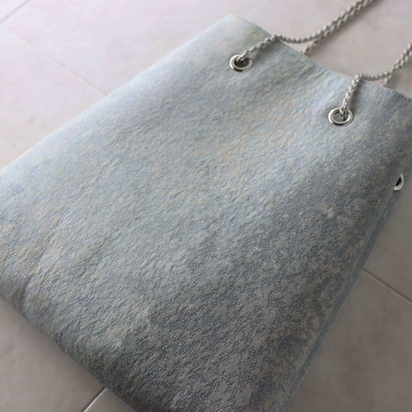 Obi Drawstring Bag Large/モルタルグレー/帯リメイクバッグ | KIMONO