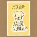 ねこといぬポストカード<なかよし> (LCLDPC09)
