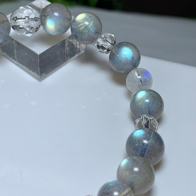 フェルドスパー☆ラブラドライト・デザインブレスレット