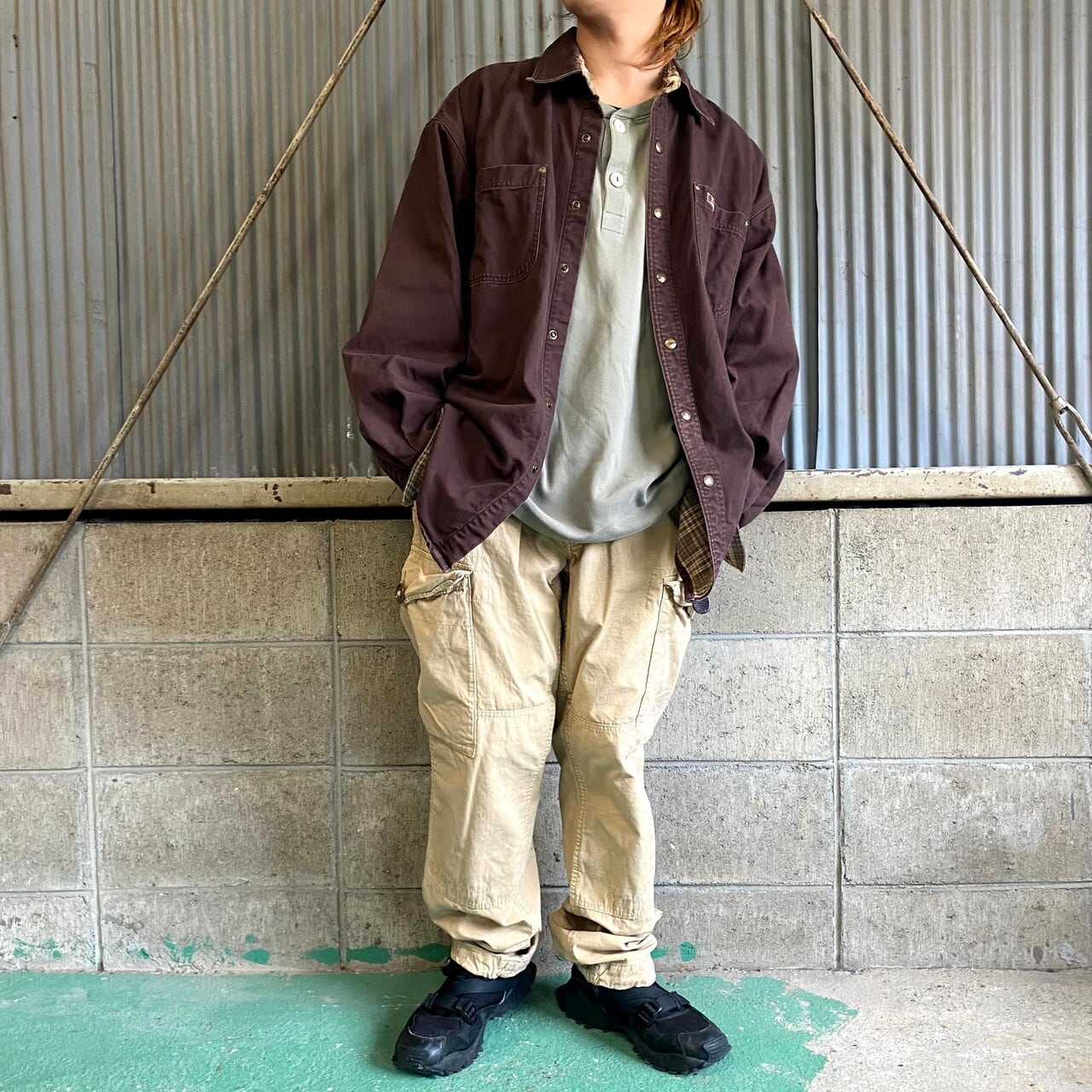 訳あり特価 Carhartt カーハート ダック地 チェックライナー ワーク