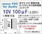 F951A107MBAAM1Q2 (2pcs) / MUSE F95シリーズ 樹脂外装チップタンタル