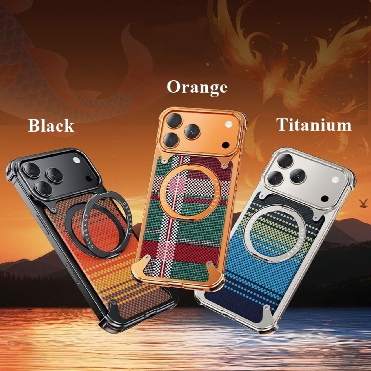 ◆iPhone 17/Pro/Pro Max◆ Carbon Fiber Texture Aluminum Phone Case / カーボンファイバー テクスチャー アルミニウム スマホケース