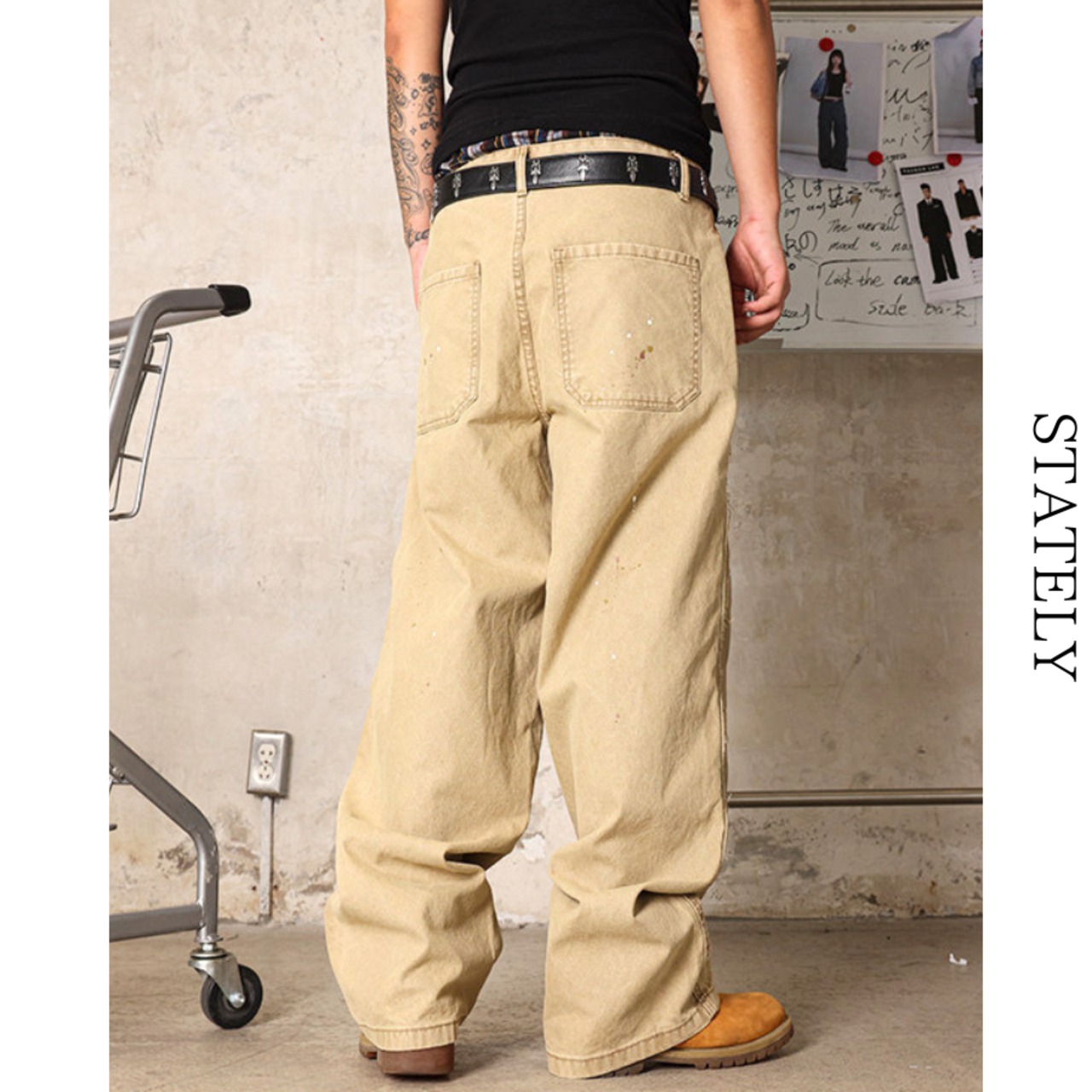 Vintageワーク ワイドデニム_B117・画像4