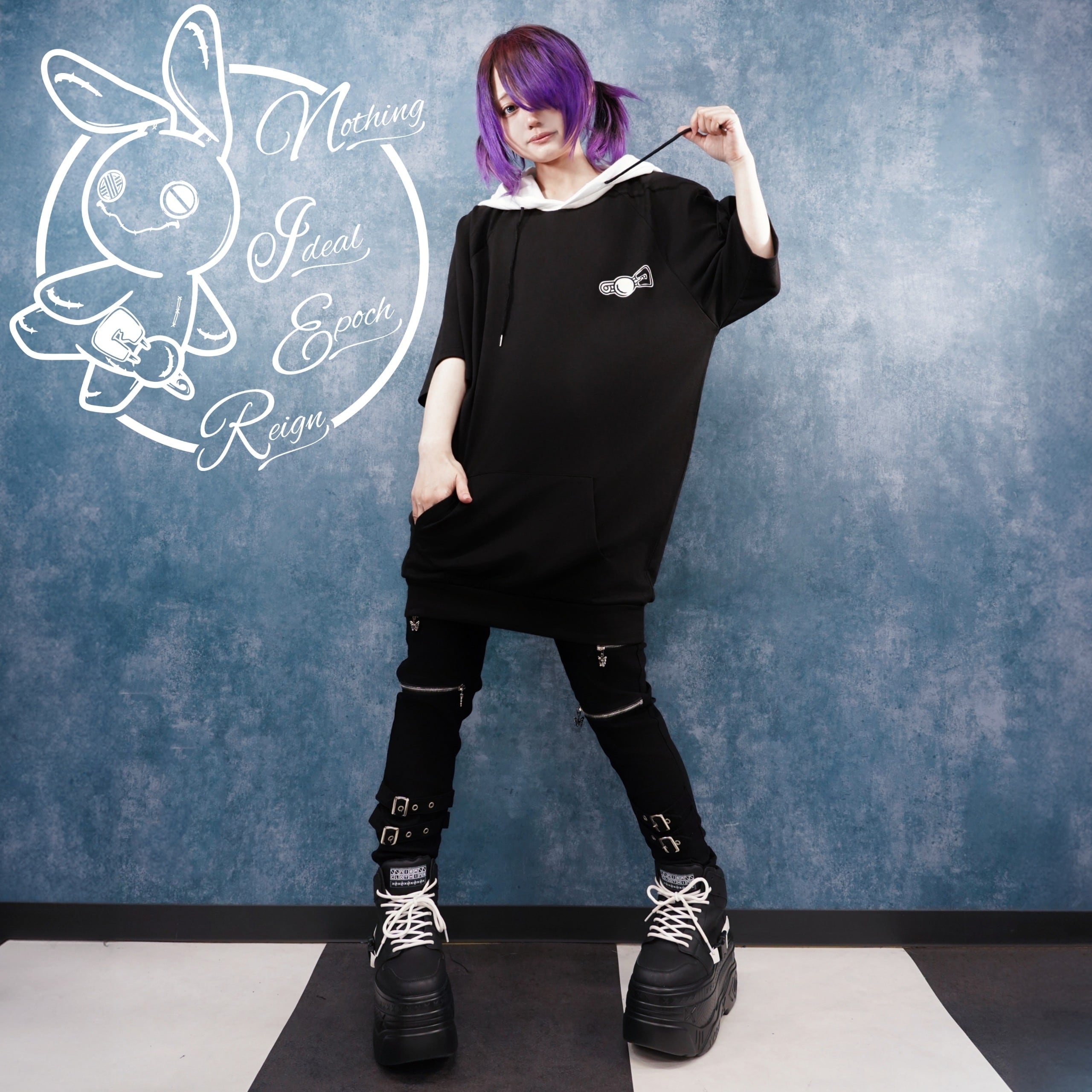 うさ耳×しっぽ HALF SLEEVE HOODIE【TAIL】 | NIER CLOTHING