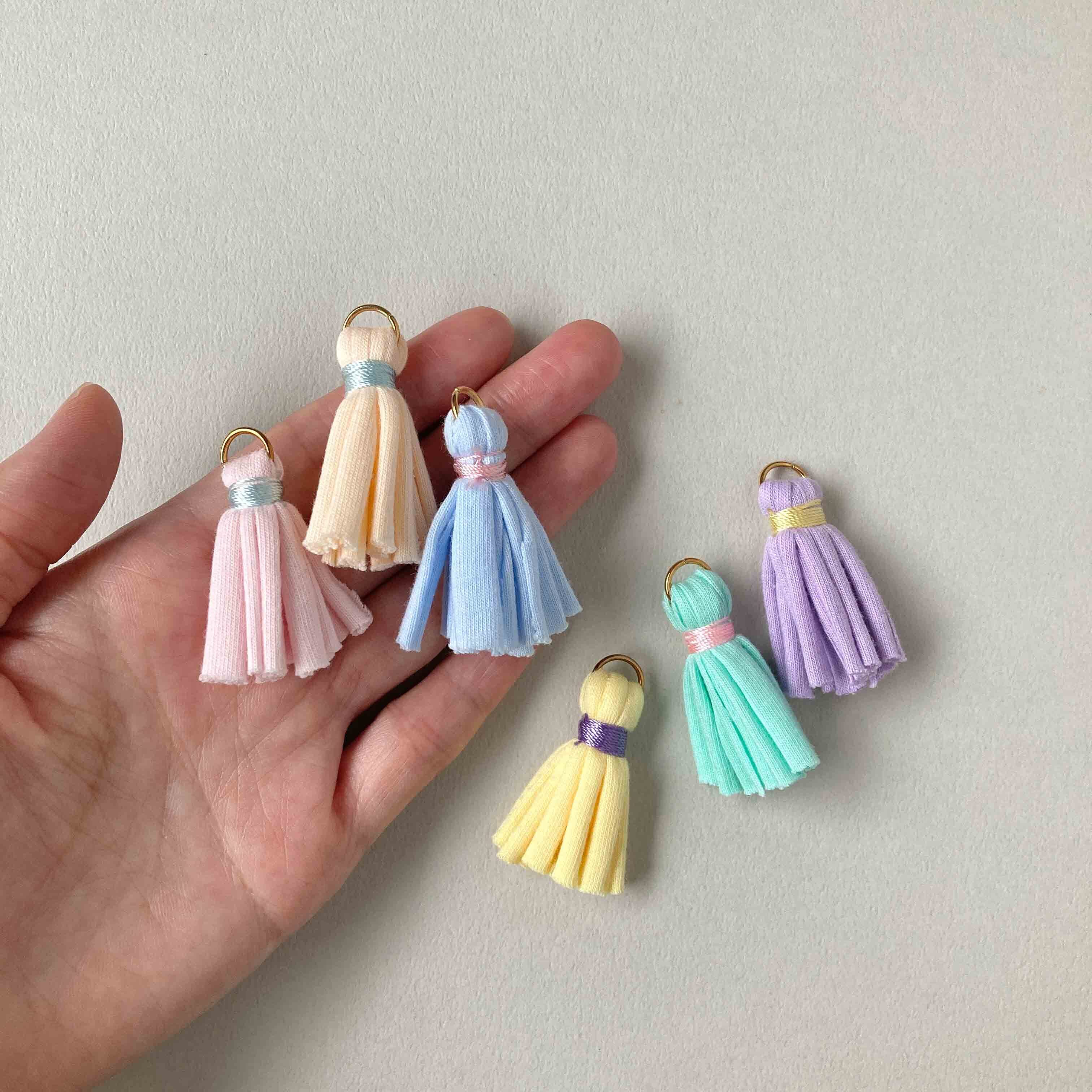 パステルカラーの布タッセル | Dua-アクセサリーパーツショップ