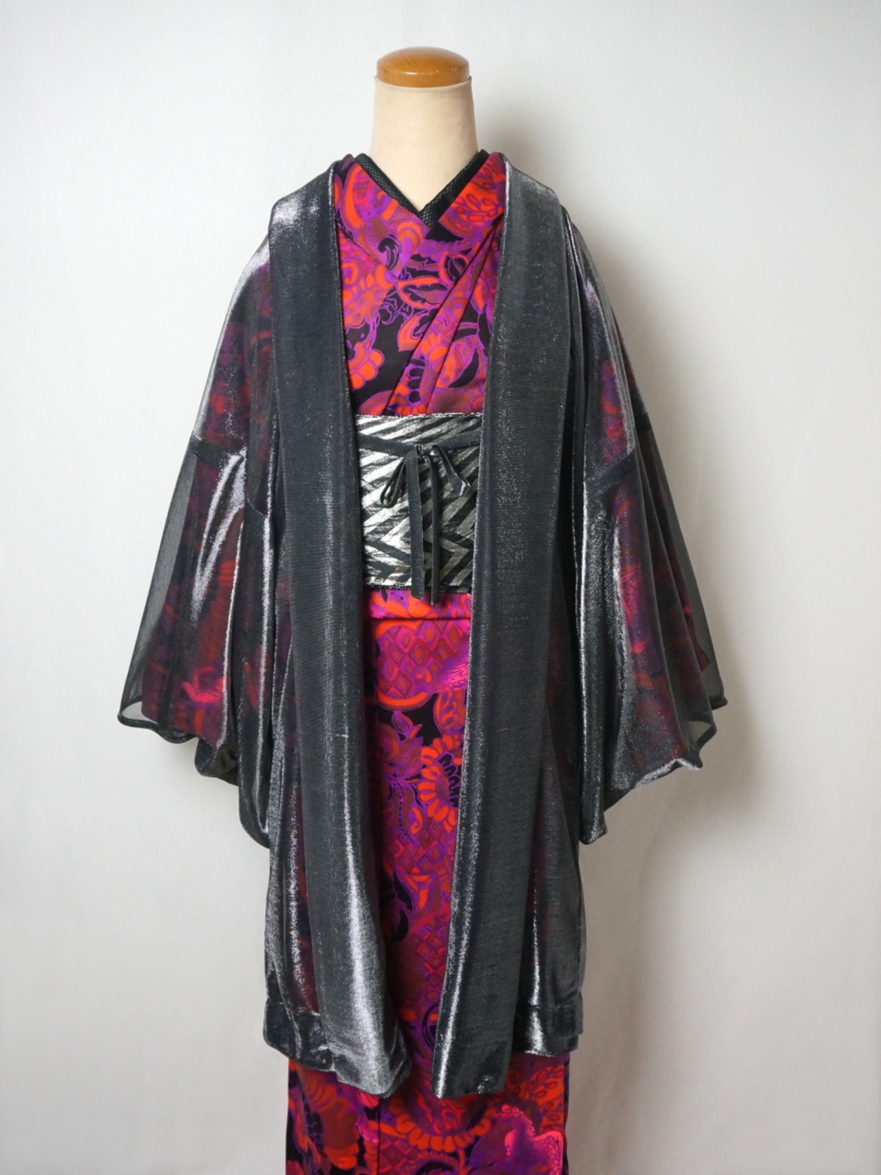 【即納品】Rumi Rock羽織　オーロラ　シルバー　[ B1029 B1030]