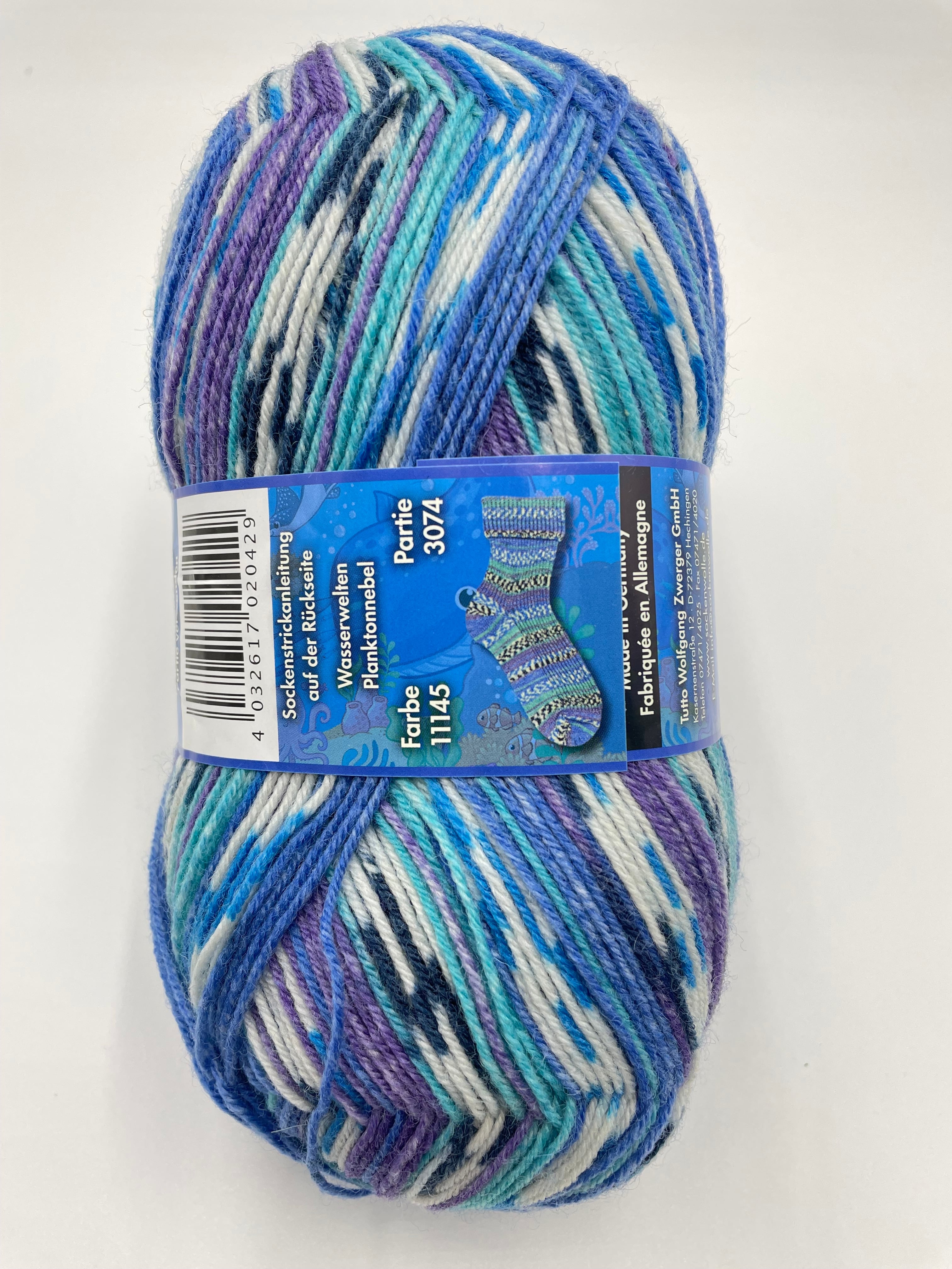 編む手が止まらない毛糸！Opal 『水の世界』11145　4ply/4本撚り