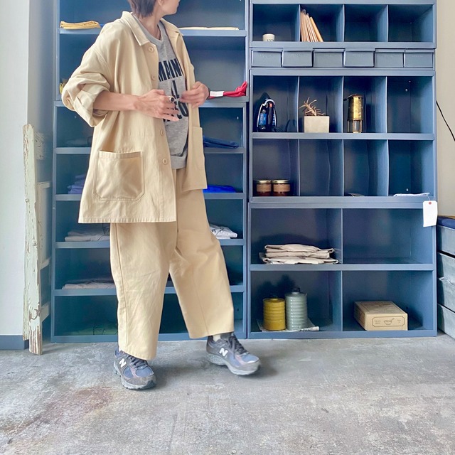 HOSPITAL JACKET/SUNDAY PANTS SET UP_IVORY