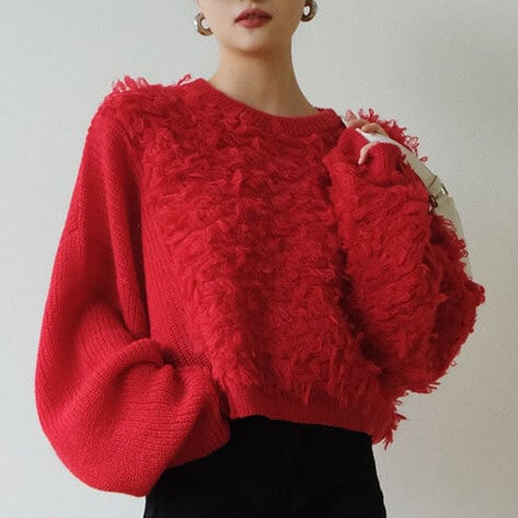 Asymmetrical pullover sweater S28