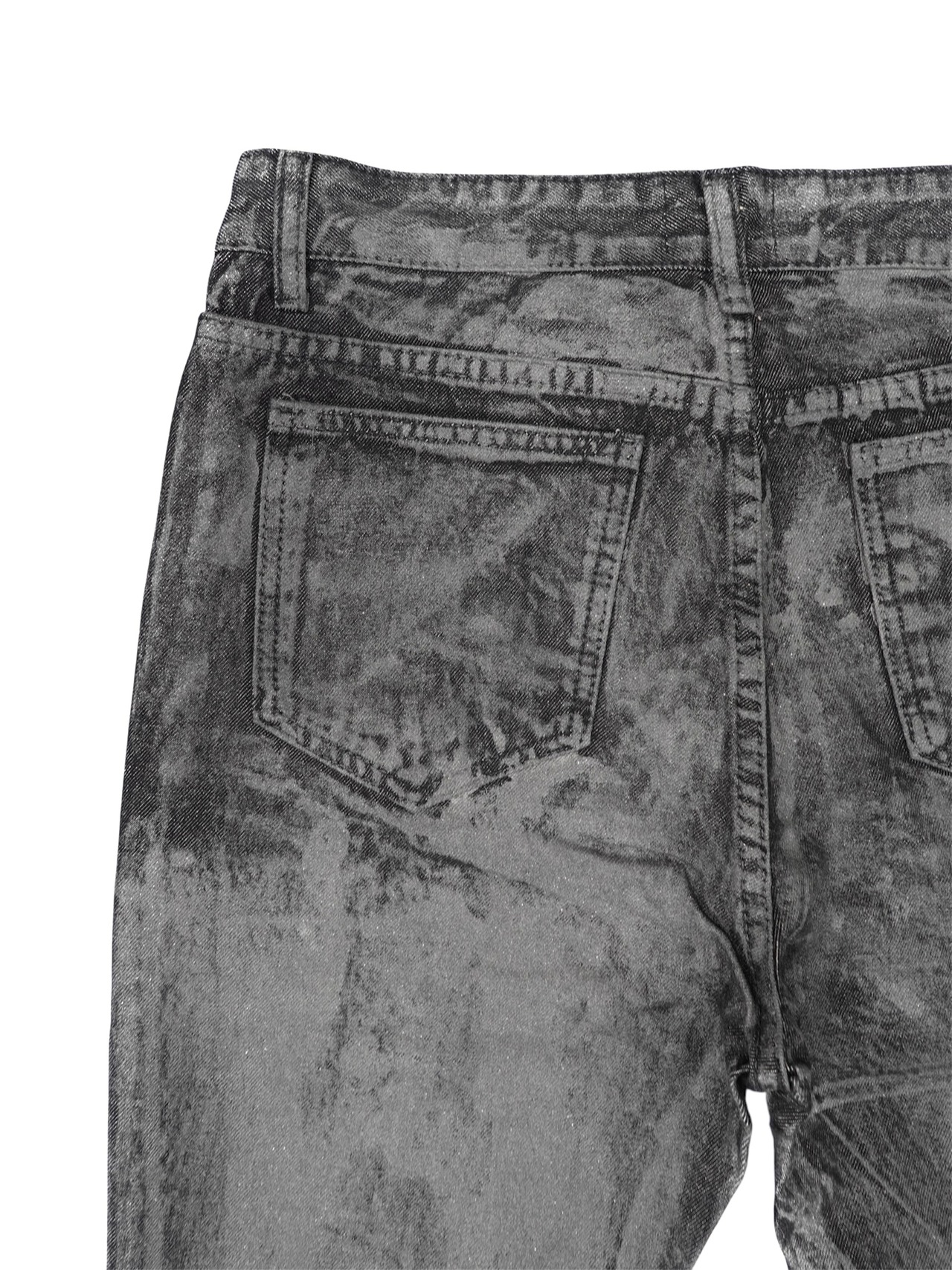 【PLANET STUDIO】Silver Coating Flare Denim Pants
