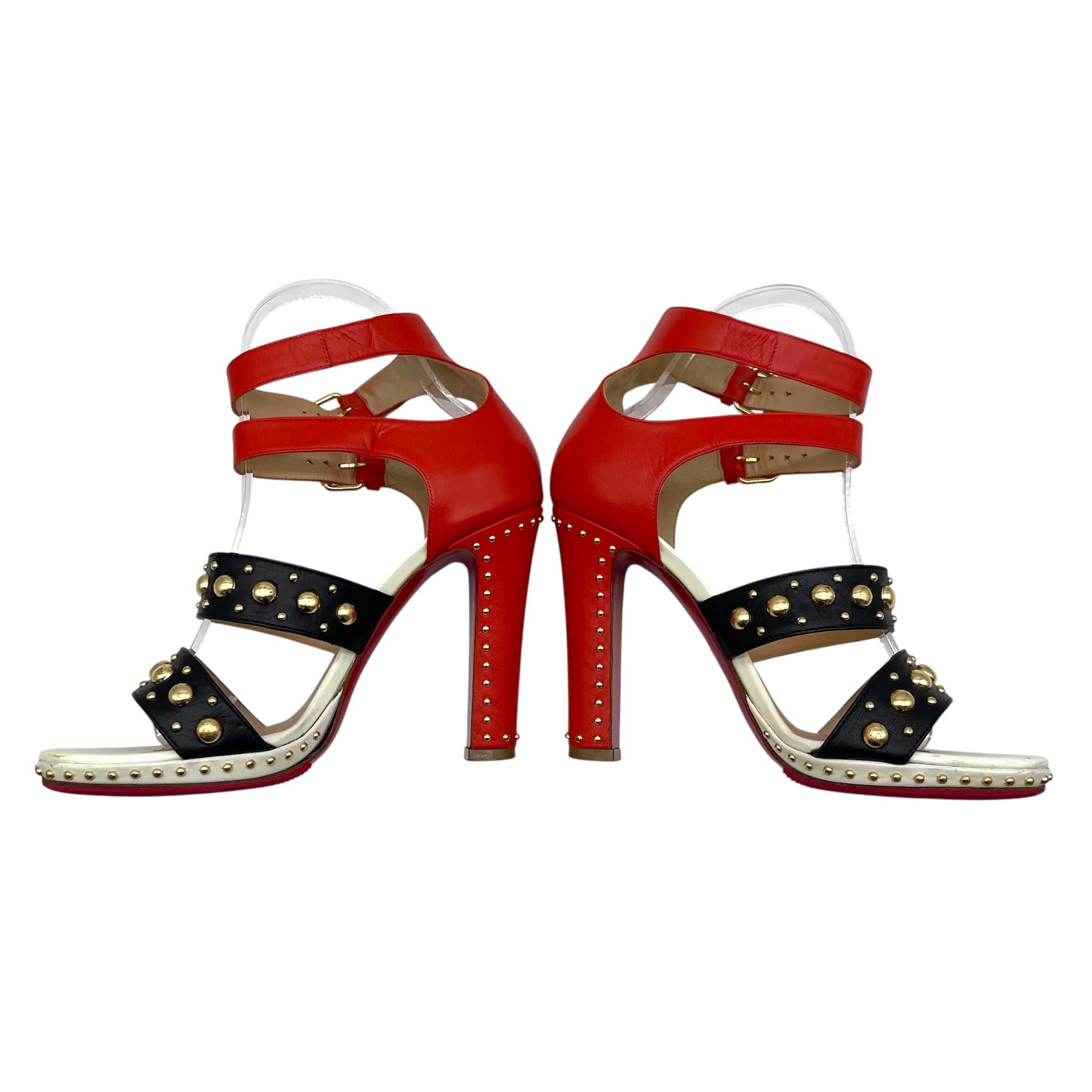 【正規品】Christian Louboutin スタッズサンダル36 ルブタン Christian Louboutin ルブタン サンダル スタッズ 36 1/2 23.5cm