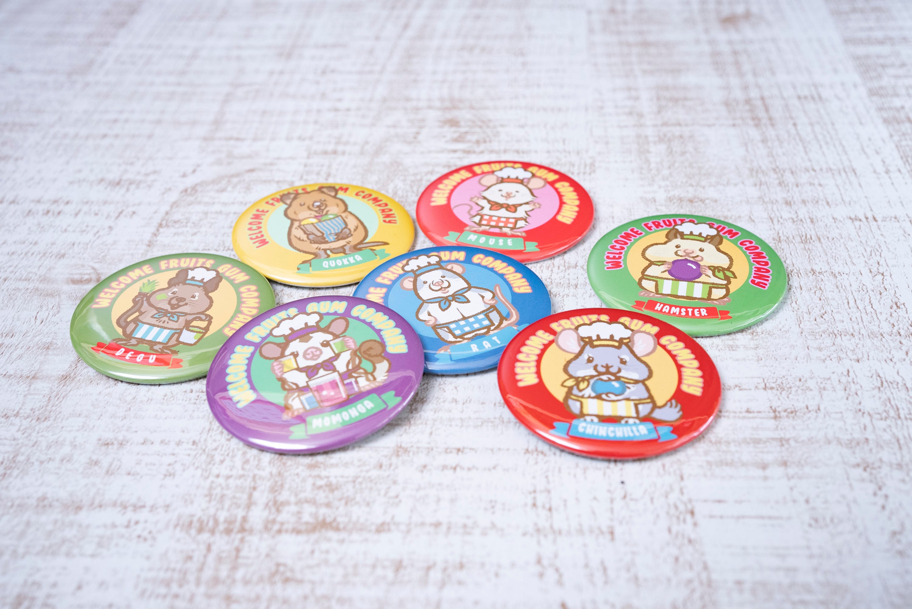 新品☆ユニベアシティ缶バッチ 缶バッヂ | fruits gum company