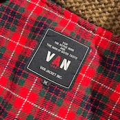 70s 80s VAN JAC ヴァンヂャケット 裏地チェック ショールカラー コーデュロイ 中綿 コート ジャケット M /キャメル・ブラウン系 メンズ アイビー トラッド ビンテージ