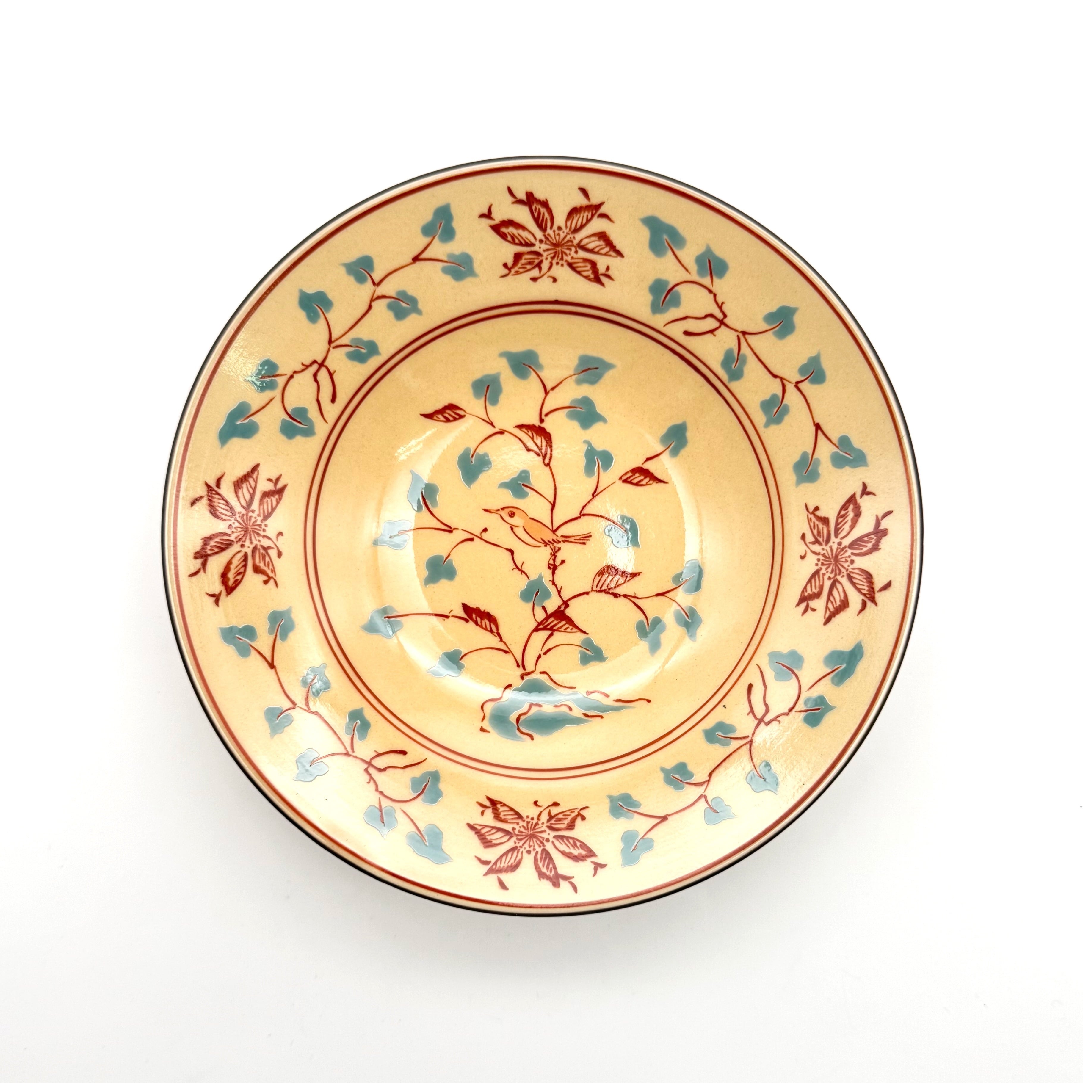 中国　紅緑彩　花鳥紋小皿2点　正徳年製銘　送料込み1023 SALE】錦粟田花鳥絵 五寸深皿(アウトレット) | 24to3［西富陶磁器