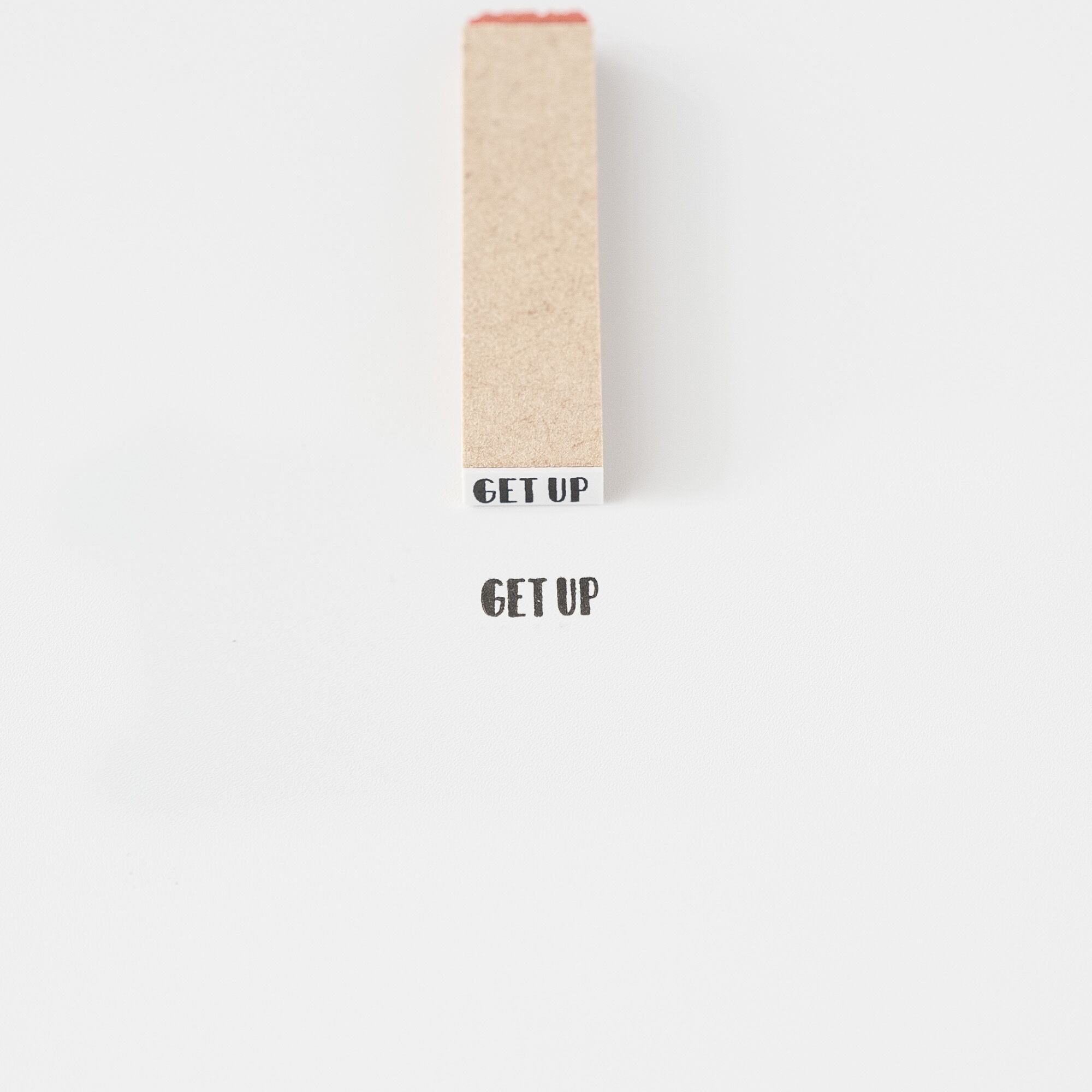 【小さな文字】GET UP_起床 | はんこ