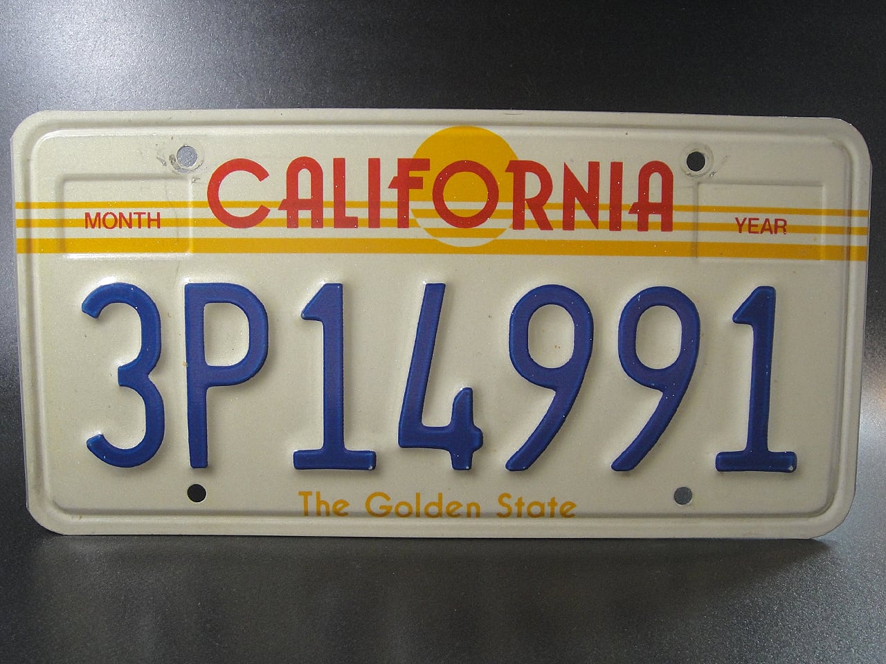 80'sアメリカ・カリフォルニア州サンセットライセンスナンバー
