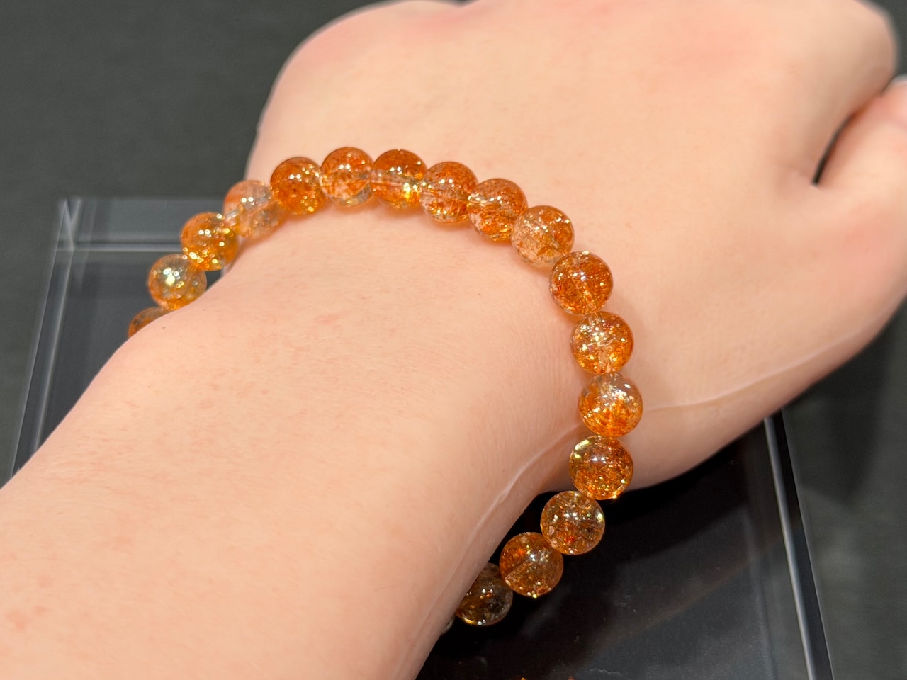 No.2356-2　【SS】サンストーンブレスレット