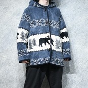 reversible animal fleece jacket