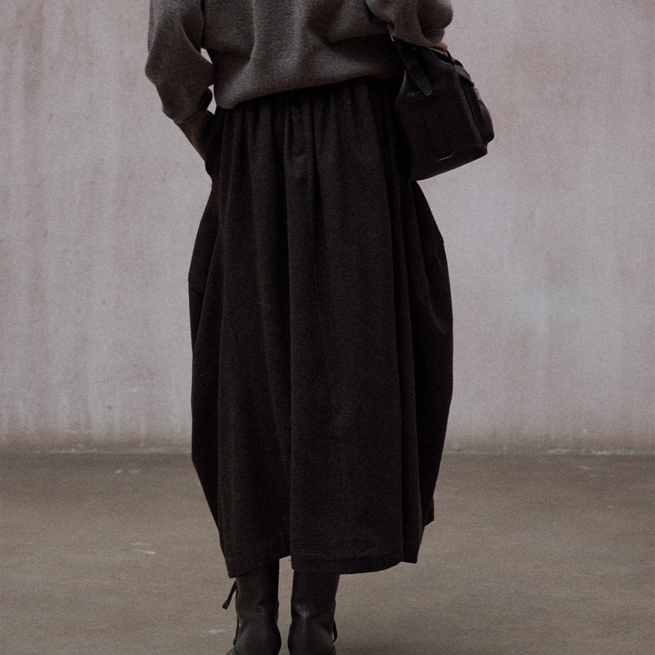 Balloon Silhouette High Waist Skirt【3color】 T3598