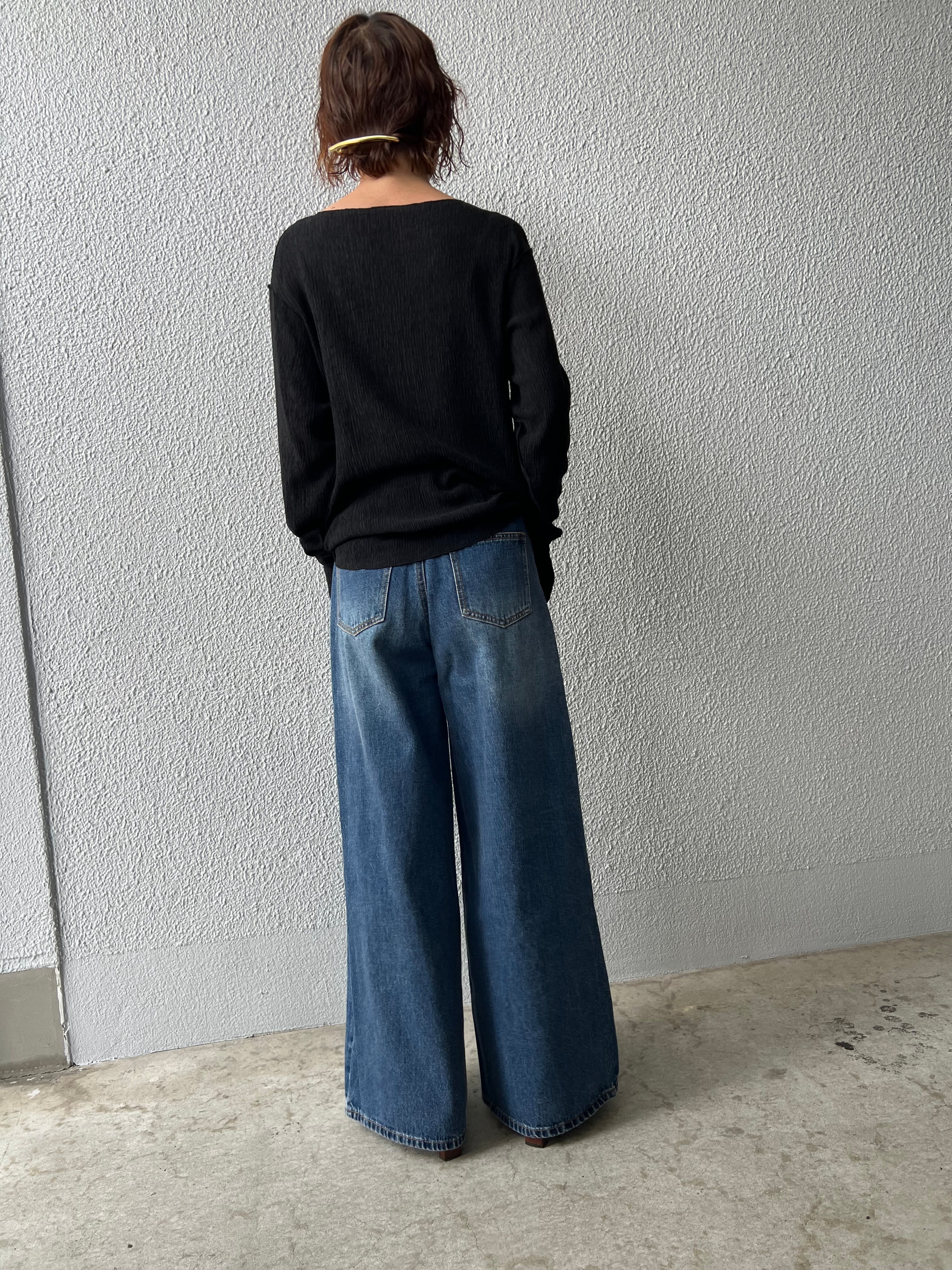 【PASSIONE】ワイドデニムパンツ 536616