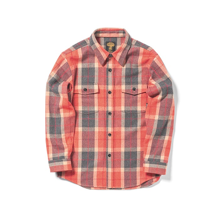 25-26 GREEN CLOTHING WOOL FLANNEL SHIRTS グリーン