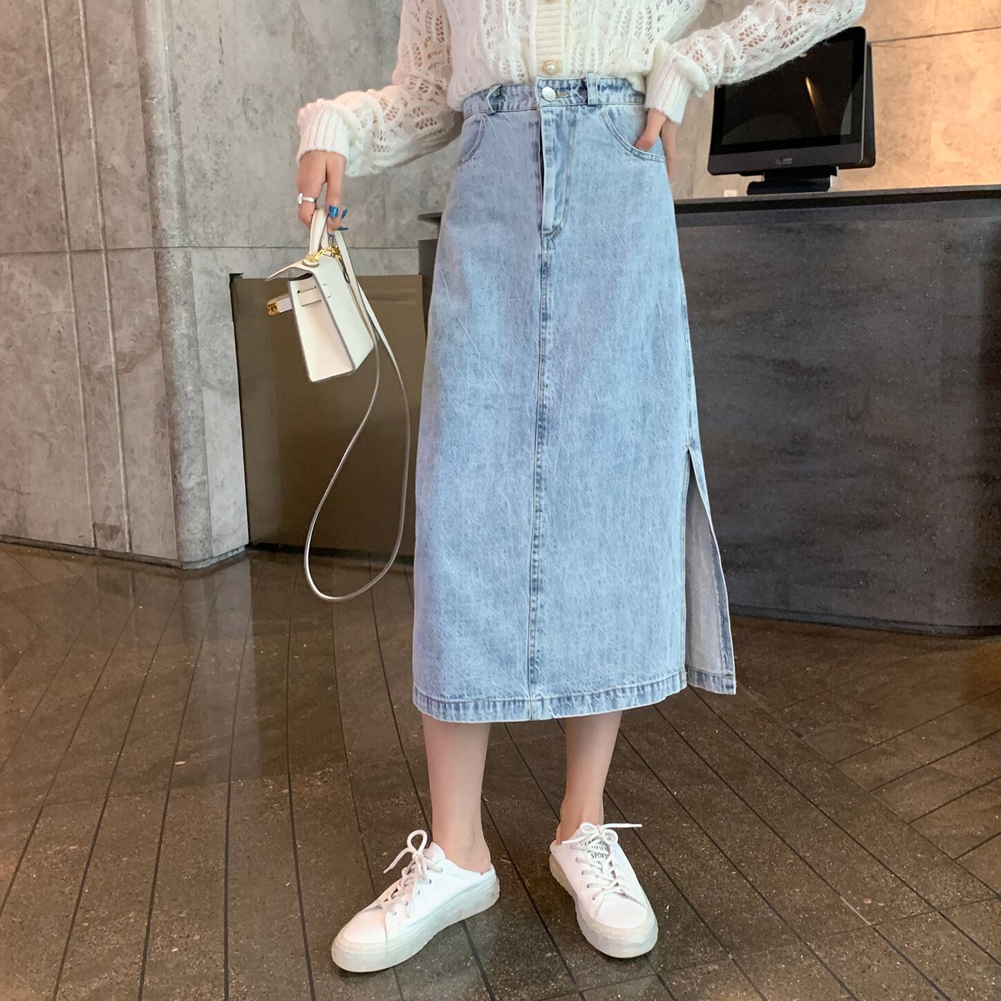 スプリングサマースタイルハイウェストスカート Aライン 春物 夏物 6Du_Shop_Women61468247750