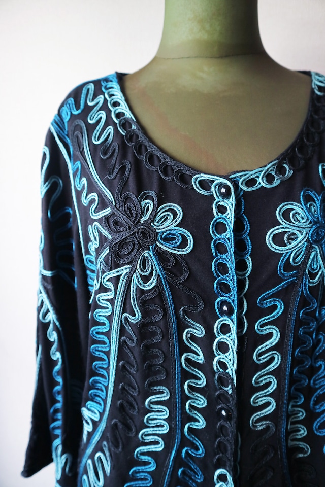 Vintage embroidered poncho