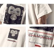 バックビックプリントTシャツ A4163