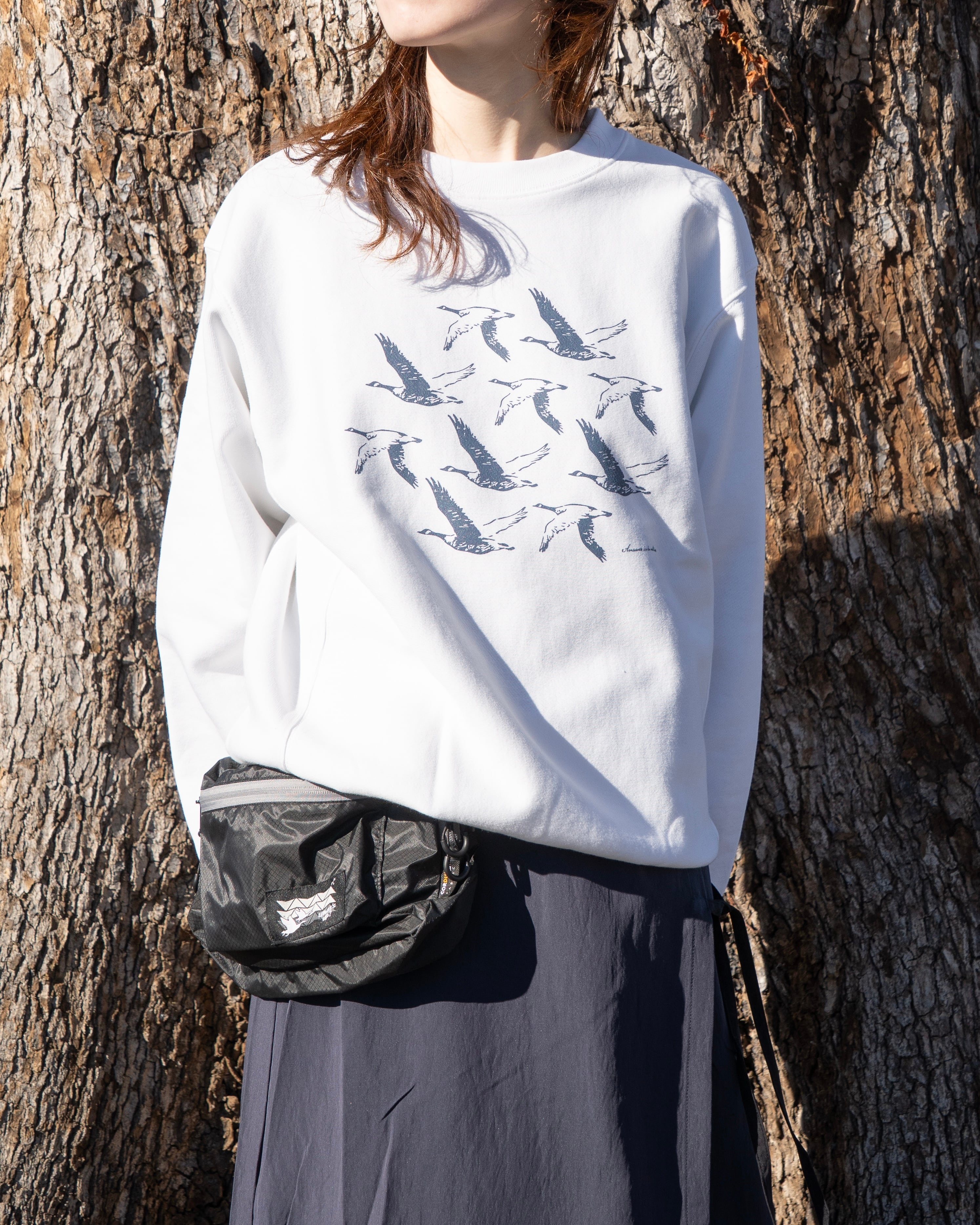 BIRD JOURNEY SWEATSHIRT WHITE