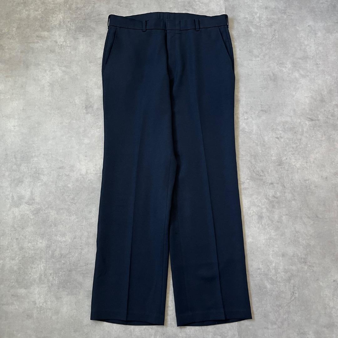 ラングラー ランチャー W36 スラックス 70s USA 古着 紺 20640 | fuufu