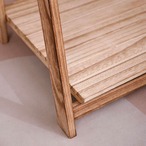 【木製 家具 収納 ラック】無垢材 折りたたみ 多層 多肉植物 フラワースタンド 書籍  洋服 鞄 帽子 シューズ レトロ 収納ラック バルコニー リビングルーム 本棚 靴 ラック ブラウン ２色