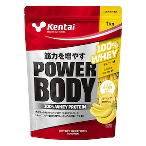 Kentai パワーボディ 100%ホエイプロテイン バナナラテ風味　830g