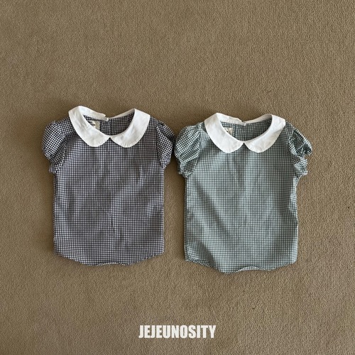 【予約】JEJEUNOSITY 丸襟チェックシャツ