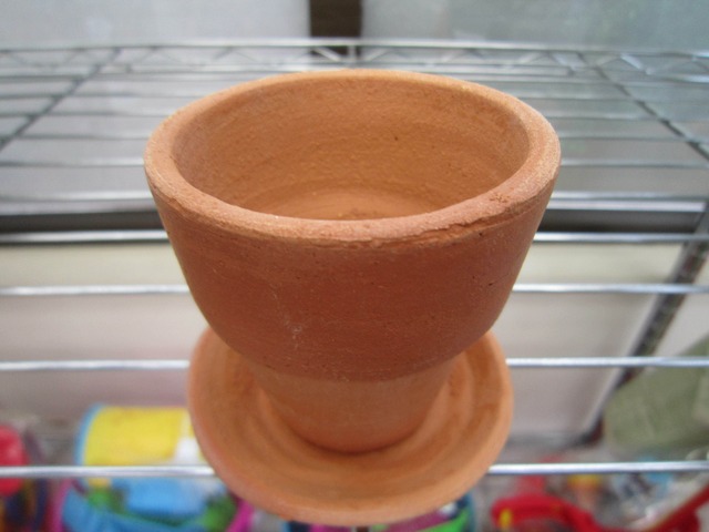 陶器鉢(受皿とセット)　大