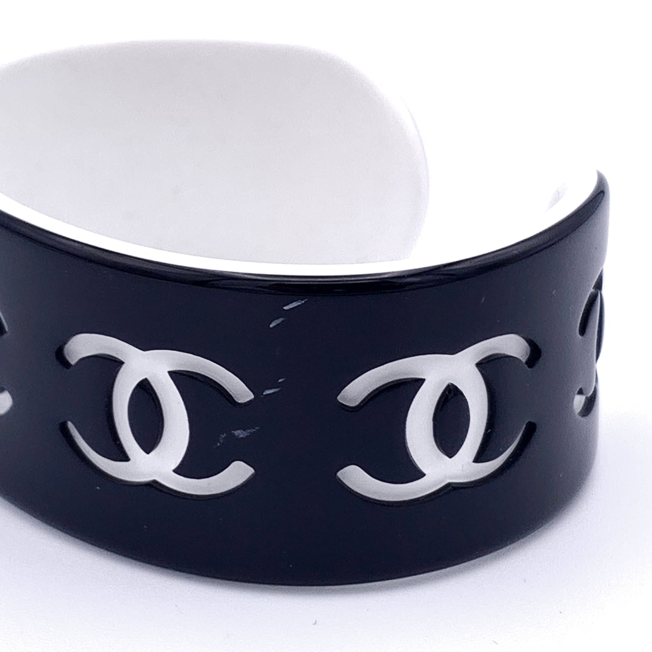 CHANEL シャネル ココマーク バングル アクリル カットアウト vintage