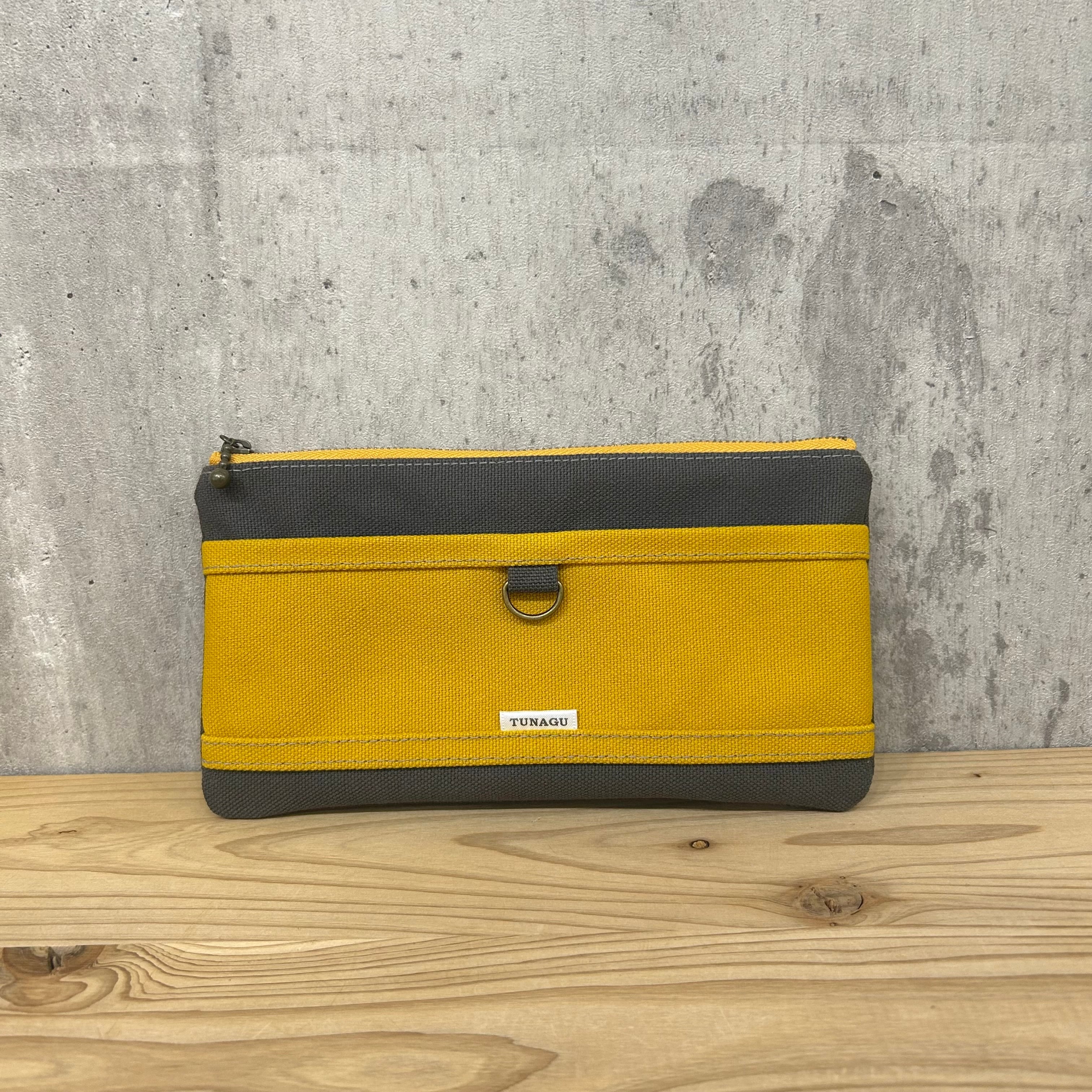 ▼Mulch Wallet pouch 【アスファルトグレー×イチョウ】