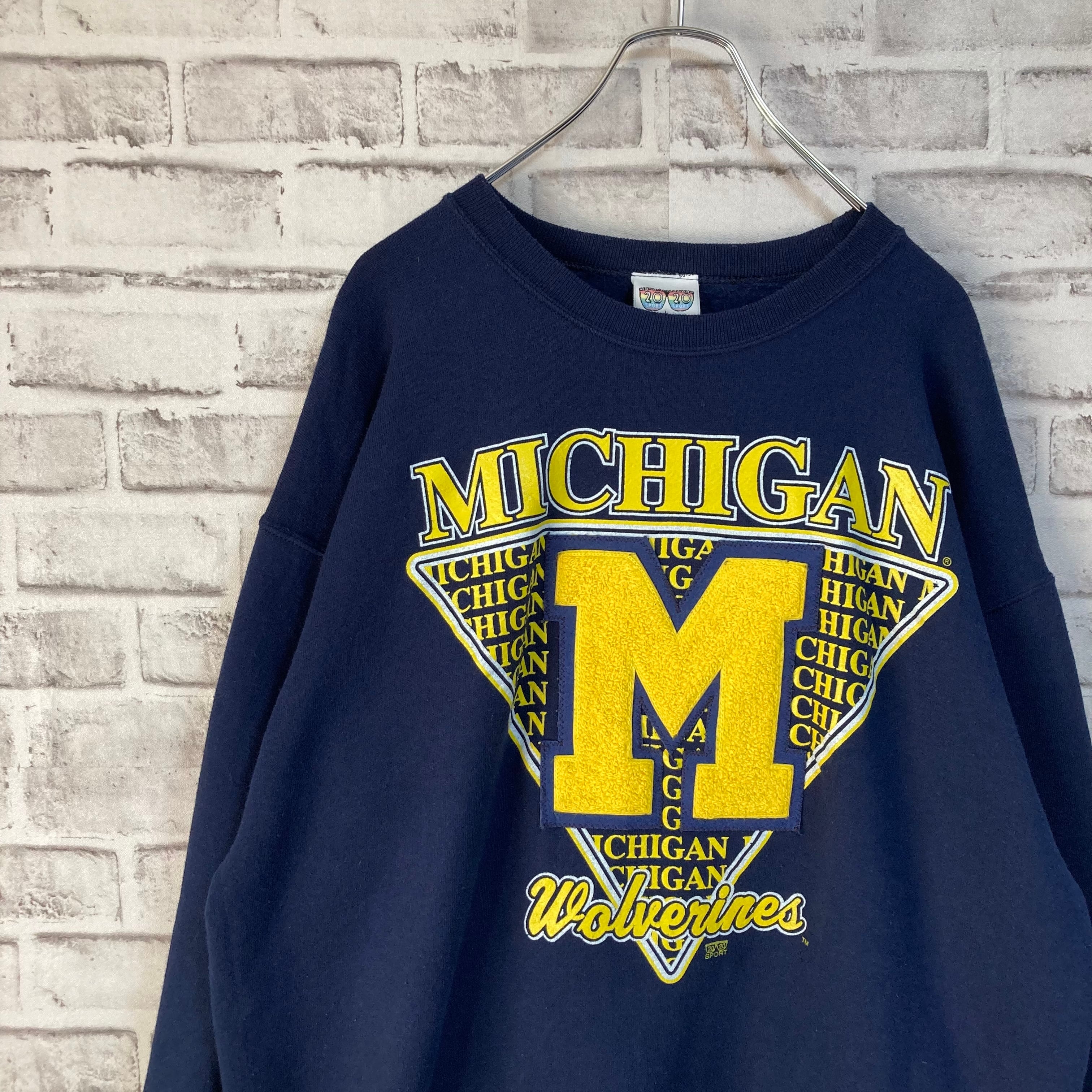 20/20 SPORT】L/S Sweat L 90s Made in USA “MICHIGAN” カレッジ