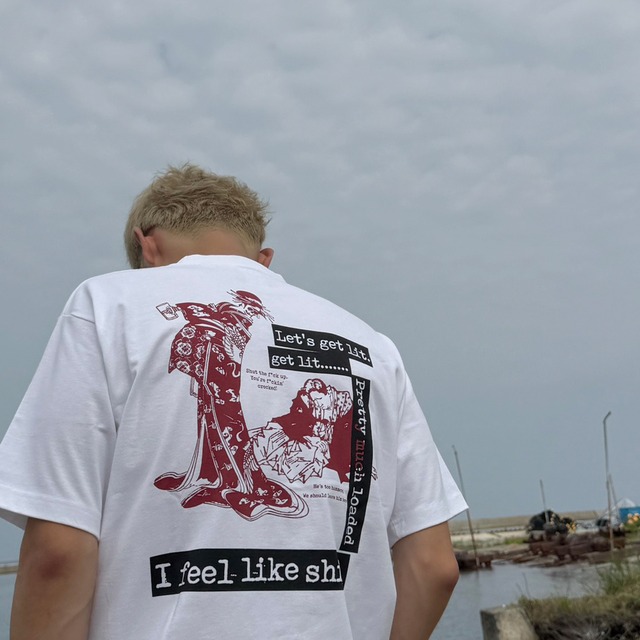 Etiquette Tシャツ6.6oz 18/-度詰め天竺  L XL VINTAGE WHITE  ビンテージホワイト【fac-Eti-1】