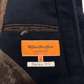 Wilkes Bashford ウィルクスヴァシュフォード ツイード ヘリンボーン コート 裏地ペイズリー サイズ M /LE.MA.TEXイタリア生地/タカキュー