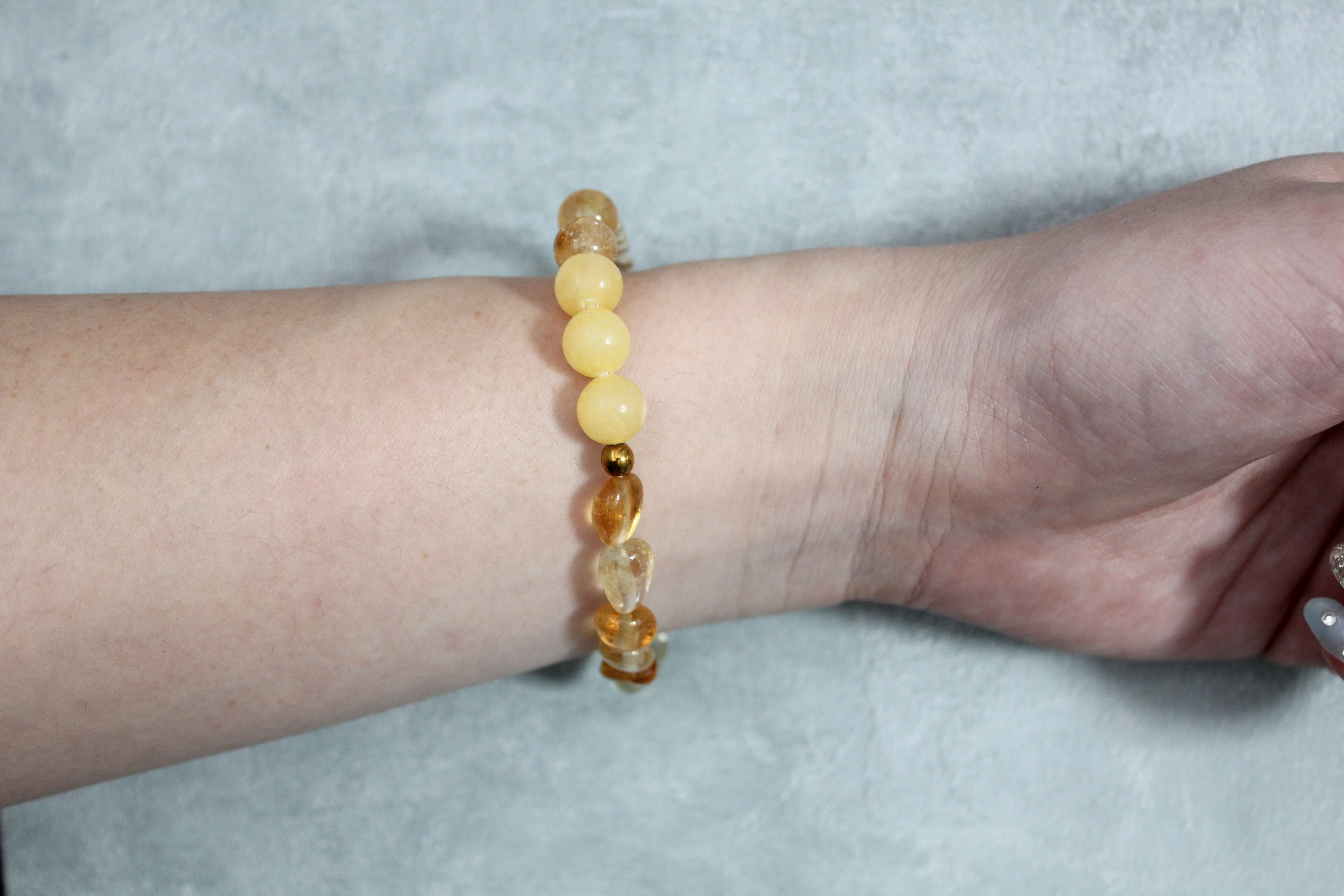 限定1点〉Omamori bracelet - 3 -(内周16cm)【パワーストーン×Macrame