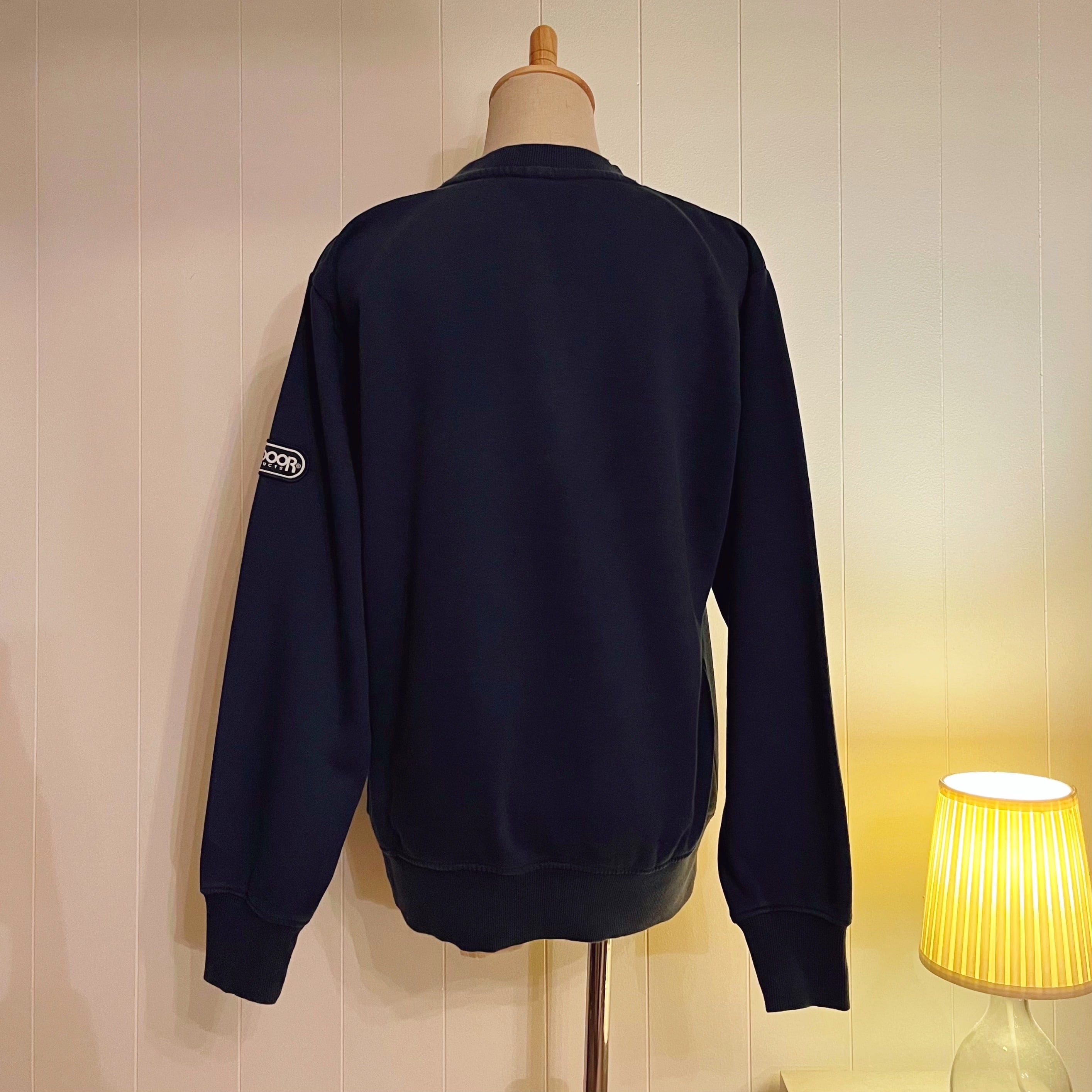 remake / side street light ribbon navy sweat