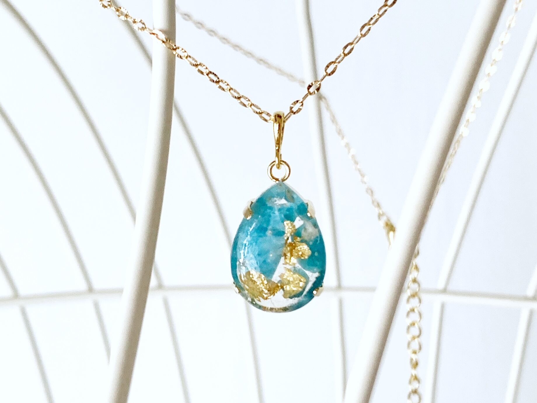 ユニセックス】感情をデトックス・ブルーアパタイト・ネックレス