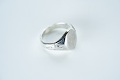 R-087 Oval signet ring olive