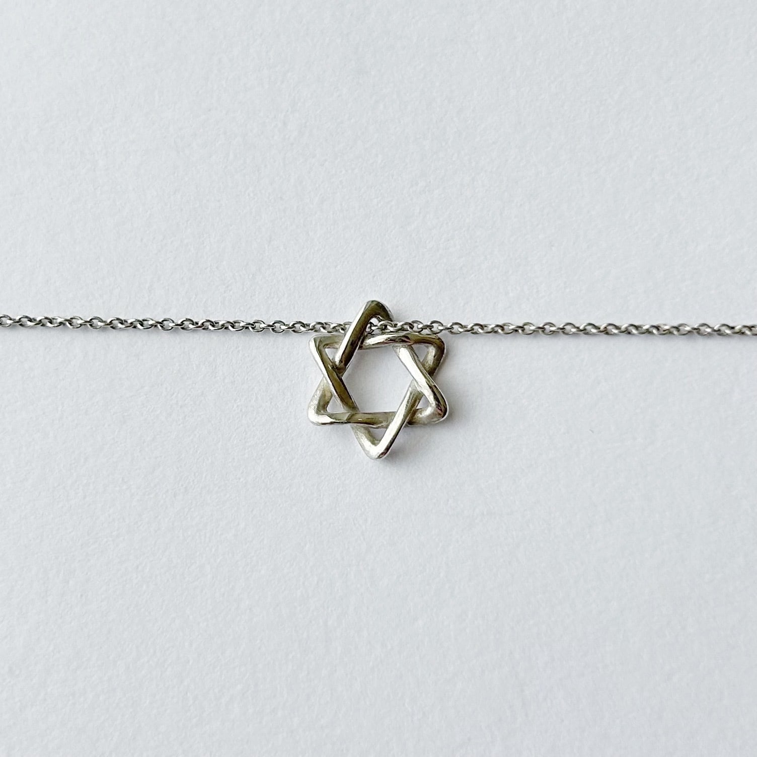 T7162】Tiffany&Co. スターオブダビデネックレス/silver925