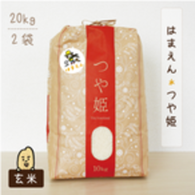 令和5年山形県産 特別栽培米 つや姫20㎏玄米（10㎏×2袋） | はまえん