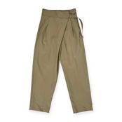 nano universe ナノユニバース ラップパンツ スラックス 36 /カーキ グリーン/ナイロン/ストレッチ