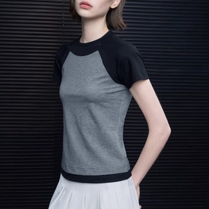 カラーブロッキングTシャツ ・21233