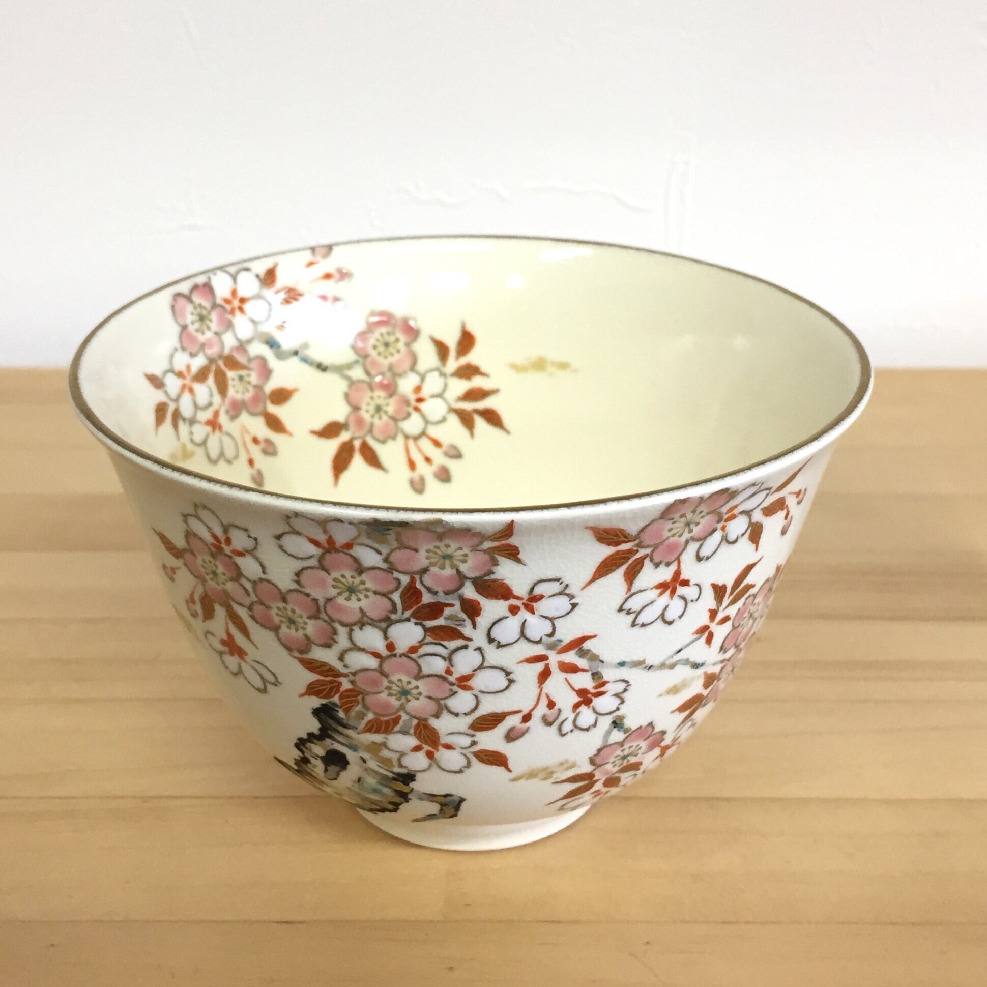 薄茶用　秋草絵茶椀 薄茶用 秋草絵茶椀