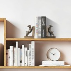 小さな犬のブックエンド シュナウザー ヴィンテージゴールド 金 本棚装飾